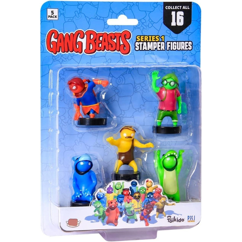Gang Beasts Stamper Figures 5pk Video Game Character Mini Stamp PMI International Image 2