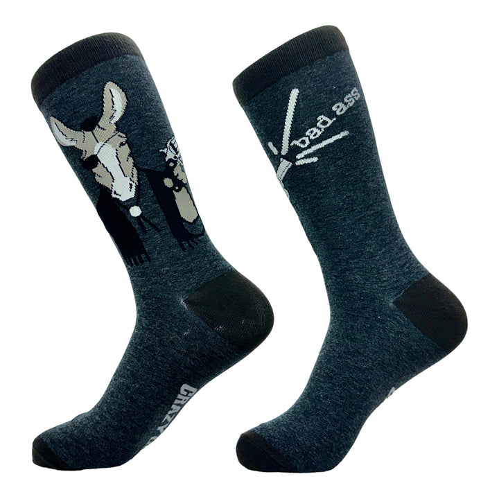 Mens bad a Socks Funny Donkey Jackass Gun Shooting Novelty Footwear Image 2