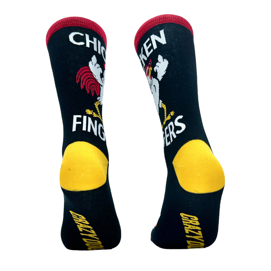 Mens Chicken Fingers Socks Funny Sarcastic Offensive Middle Finger Joke Footwear Image 6