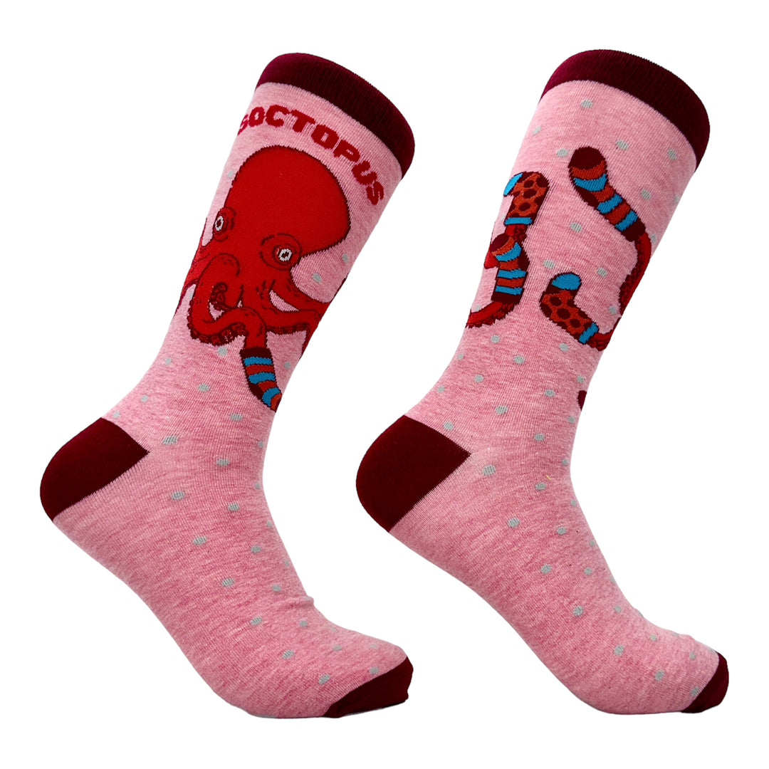 Mens Soctopus Socks Funny Deep Sea Octopus Joke Footwear Image 1