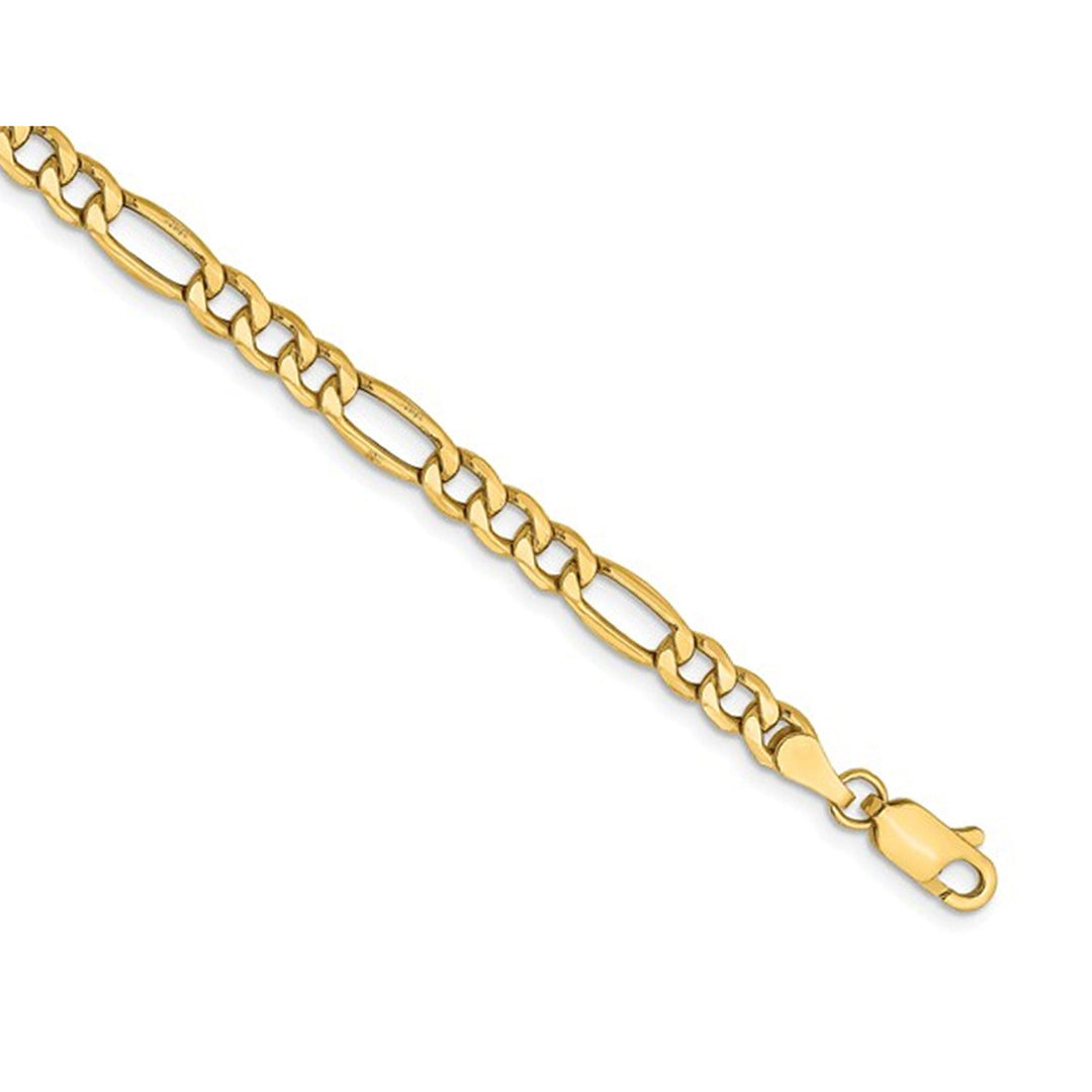 14K Yellow Gold Figaro Chain Bracelet 7 Inches (4.20 mm) Image 1