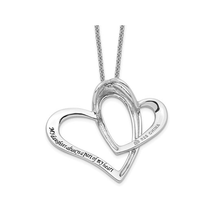 A Part of My Heart - (Daughter) Pendant Necklace in Sterling Silver with Chain Image 3