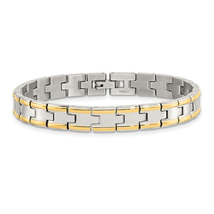 Mens Bracelet in Stainless Steel 8.5 Inch Image 1