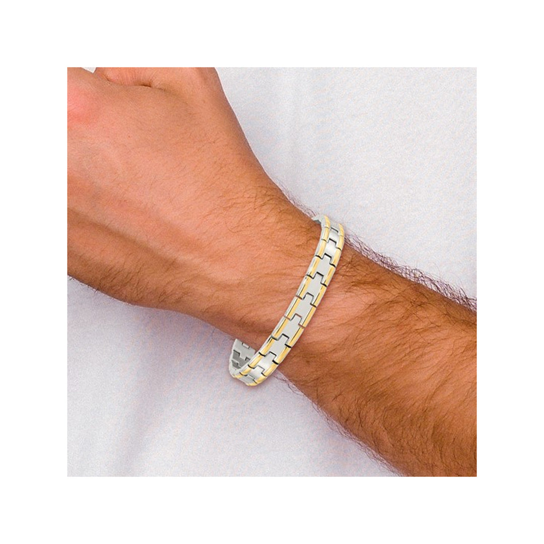 Mens Bracelet in Stainless Steel 8.5 Inch Image 3