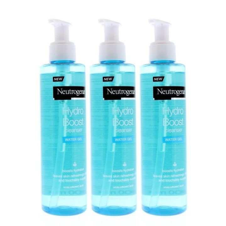 Neutrogena Hydro Boost Water Gel Cleanser 200ml 3 Pack Hydrating Face Wash Image 2