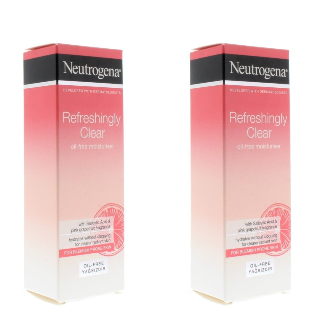 Neutrogena Refreshingly Clear Oil-Free Moisturiser 50ml (2 Pack) Image 3