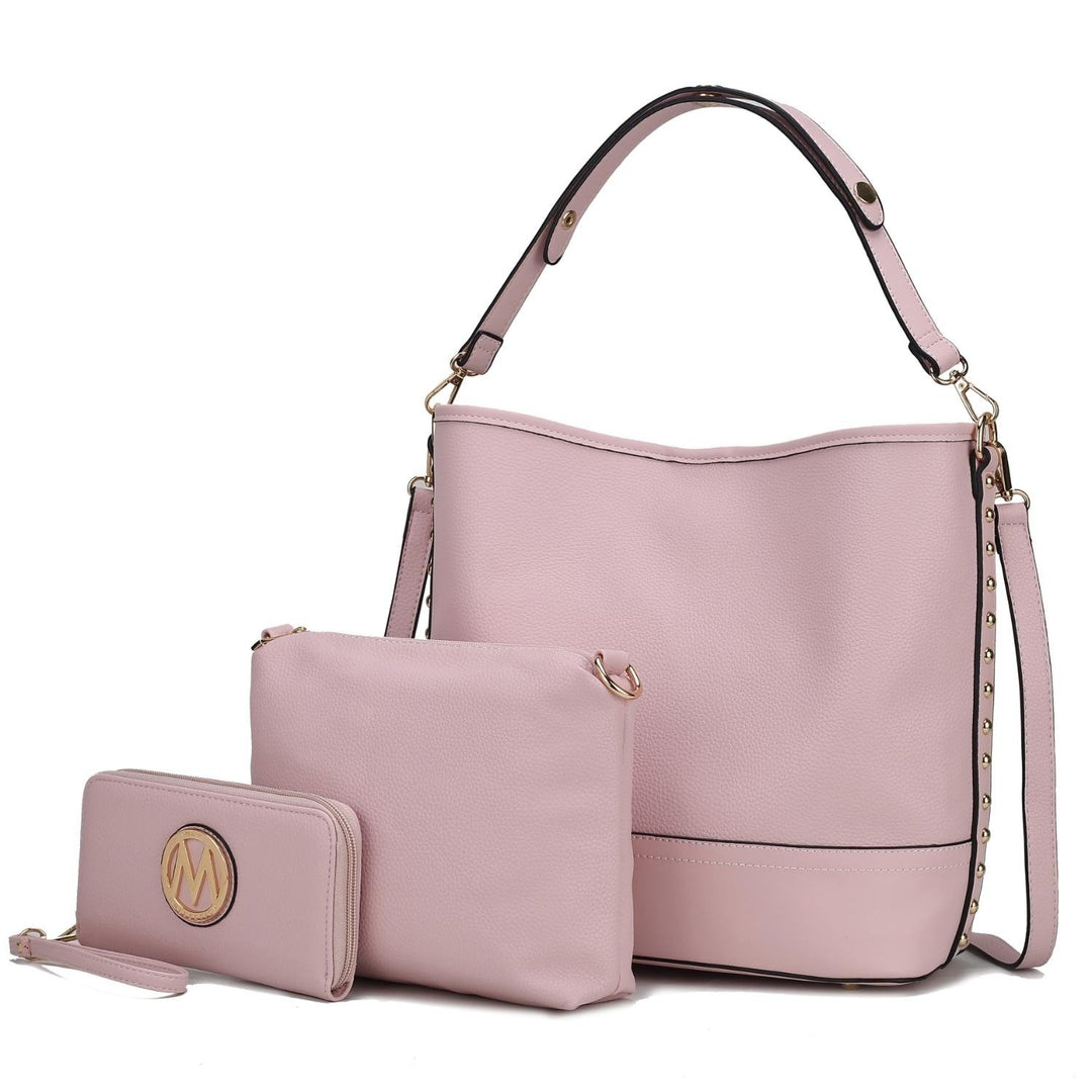 Ultimate Hobo Handbag Multi-Compartment with Pouch and Wallet Shoulder Bag by Mia K. Image 1