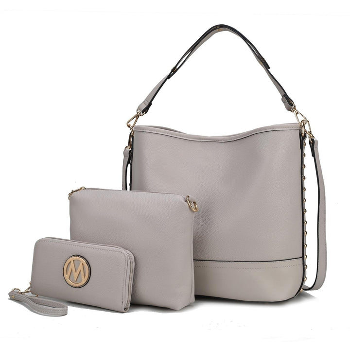 Ultimate Hobo Handbag Multi-Compartment with Pouch and Wallet Shoulder Bag by Mia K. Image 2