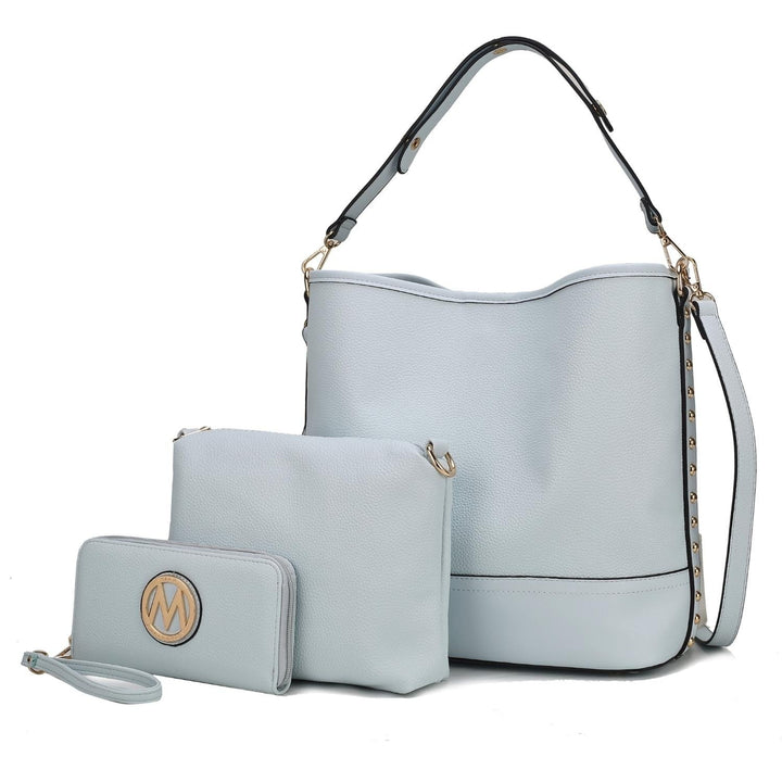 Ultimate Hobo Handbag Multi-Compartment with Pouch and Wallet Shoulder Bag by Mia K. Image 4