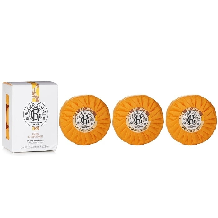 Roger and Gallet Orange Wood Wellbeing Soaps Coffret 3x100g Image 1