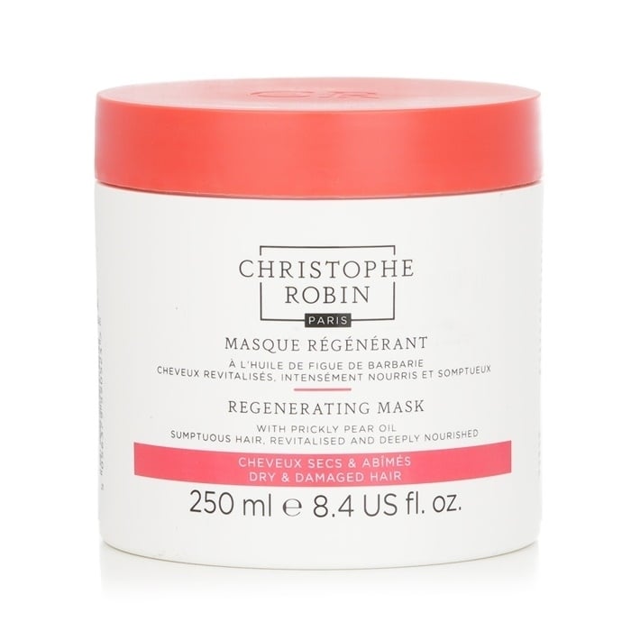 Christophe Robin Regenerating Mask with Rare Prickly Pear Oil - Dry and Damaged Hair 250ml/8.4oz Image 1