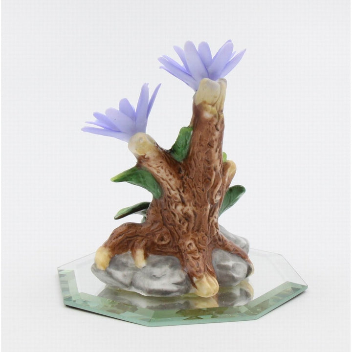 Ceramic Aster Flower Figurine 3.5 inches Handcrafted Porcelain Gift Image 3