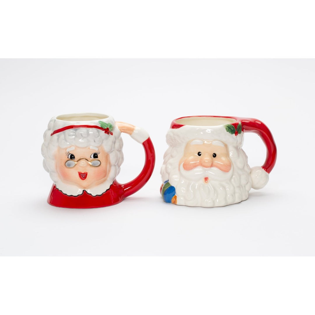 Ceramic Santa Claus Mrs Claus Mugs Set 14oz 16oz Christmas Gift Image 3