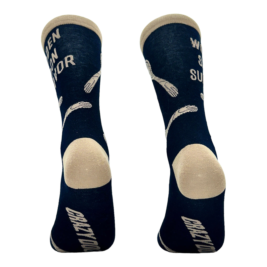 Mens Wooden Spoon Survivor Socks Funny Parenting Punishment Joke Footwear Image 4