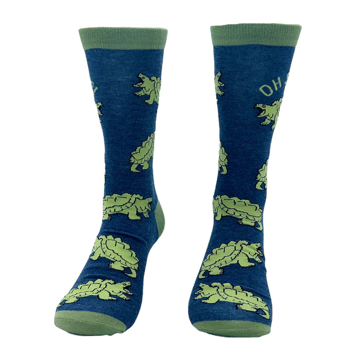 Mens Oh Snap Socks Funny Snapping Turtle Novelty Joke Footwear Image 4