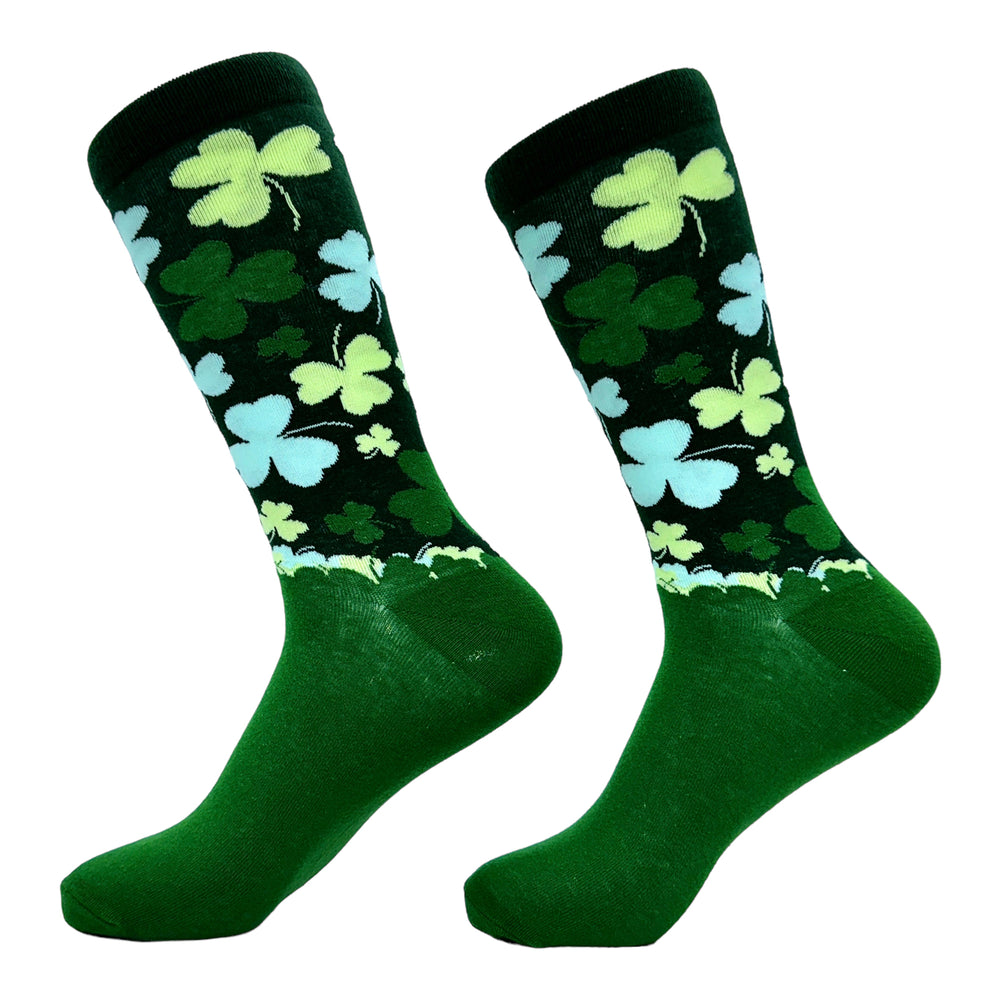 Mens Falling Cloves Socks Funny Cool St Pattys Day Parade Leaf Clover Footwear Image 2