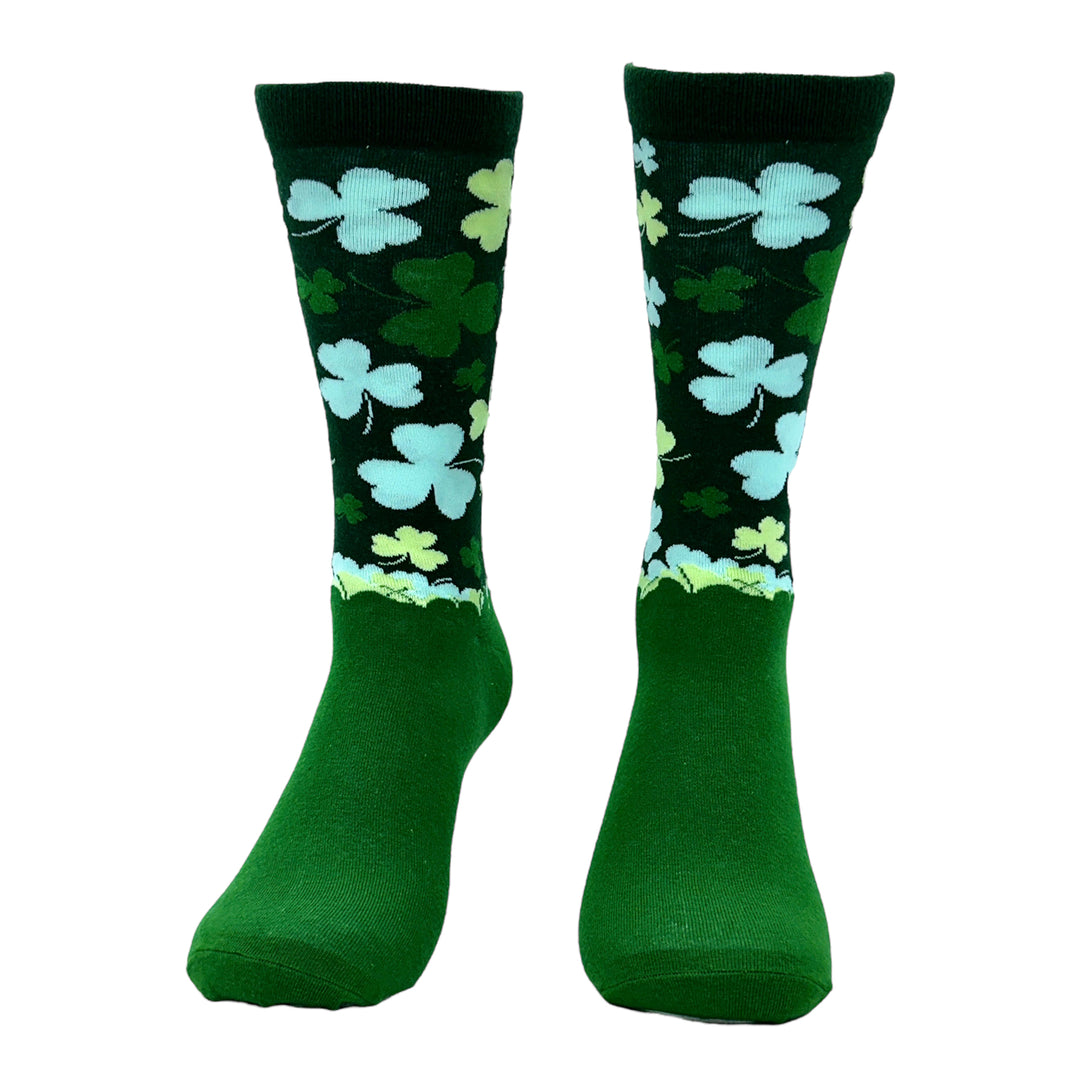 Mens Falling Cloves Socks Funny Cool St Pattys Day Parade Leaf Clover Footwear Image 4