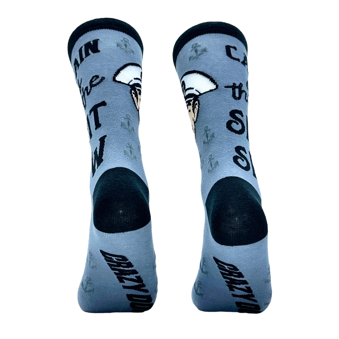 Mens Captain Of The **** Show Socks Funny Crazy Partying Drinking Novelty Footwear Image 6