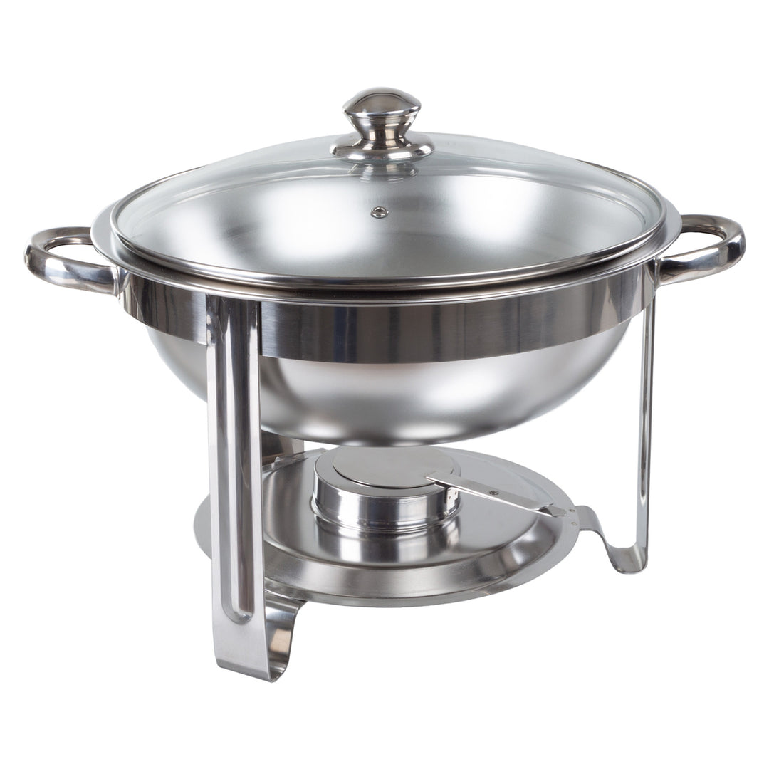 Round 5 QT Chafing Dish Buffet Set Food Warmers for Parties Stainless Steel Image 1