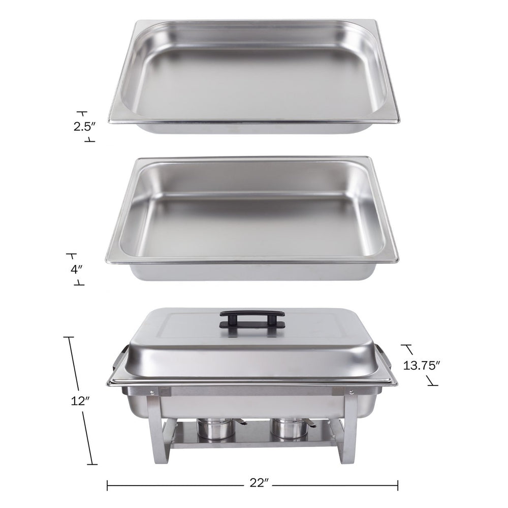 9 QT Chafing Dish Buffet Set Food Warmers for Parties Stainless Steel Image 2
