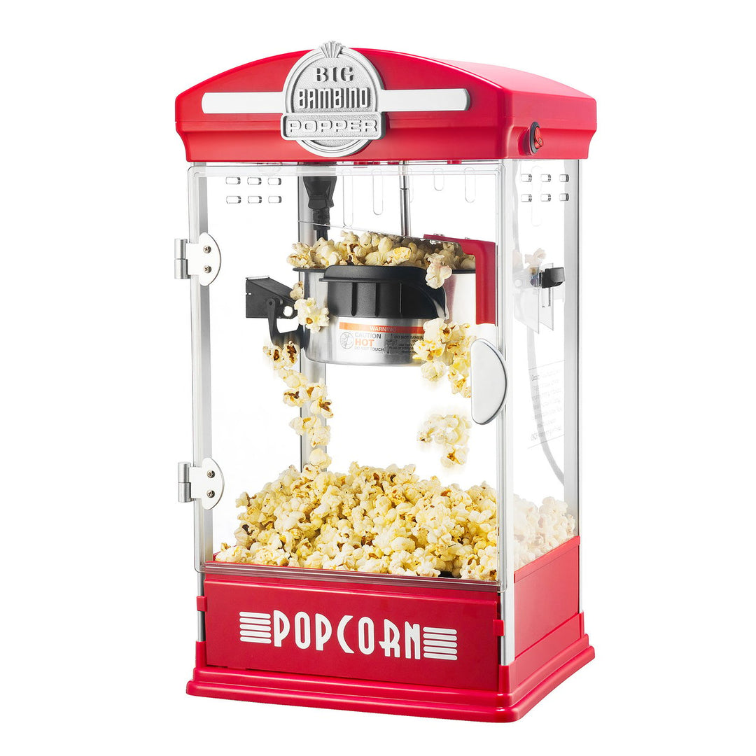 Big Red Retro Popcorn Machine 4 Ounce Countertop Stainless Steel Home Theater Image 1