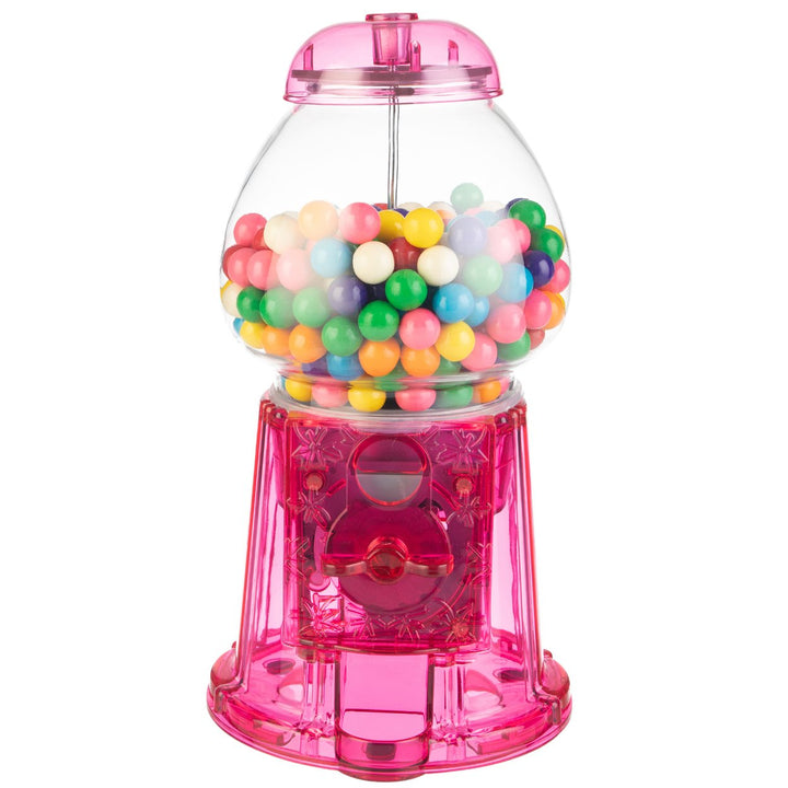 Pink 11 Inch Gumball Machine Candy Coins Piggy Bank Dispenser Image 1