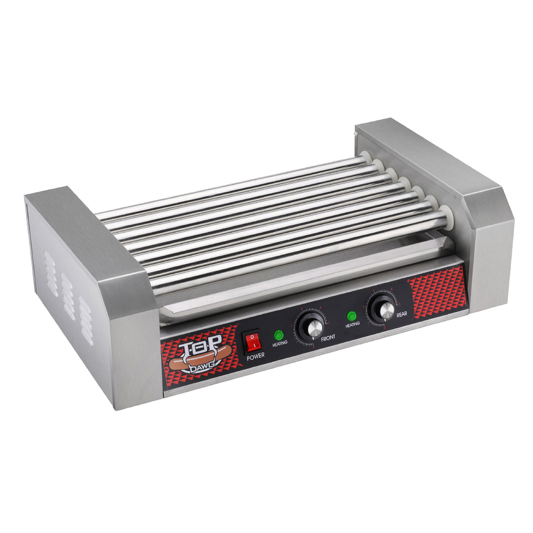 Hot Dog Roller Machine Stainless Cooker with 7 Rollers Cooks 18 Hot Dogs Image 1