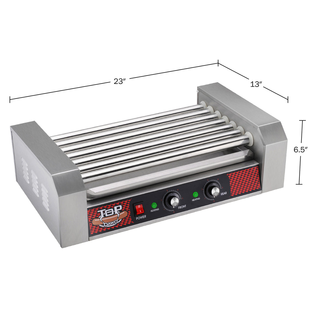 Hot Dog Roller Machine Stainless Cooker with 7 Rollers Cooks 18 Hot Dogs Image 2