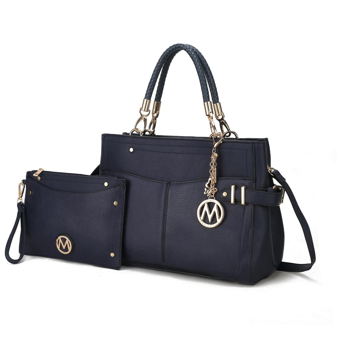 Tenna Shoulder Bag Multi-Functional Satchel Handbag and Wristlet by Mia K. Image 9