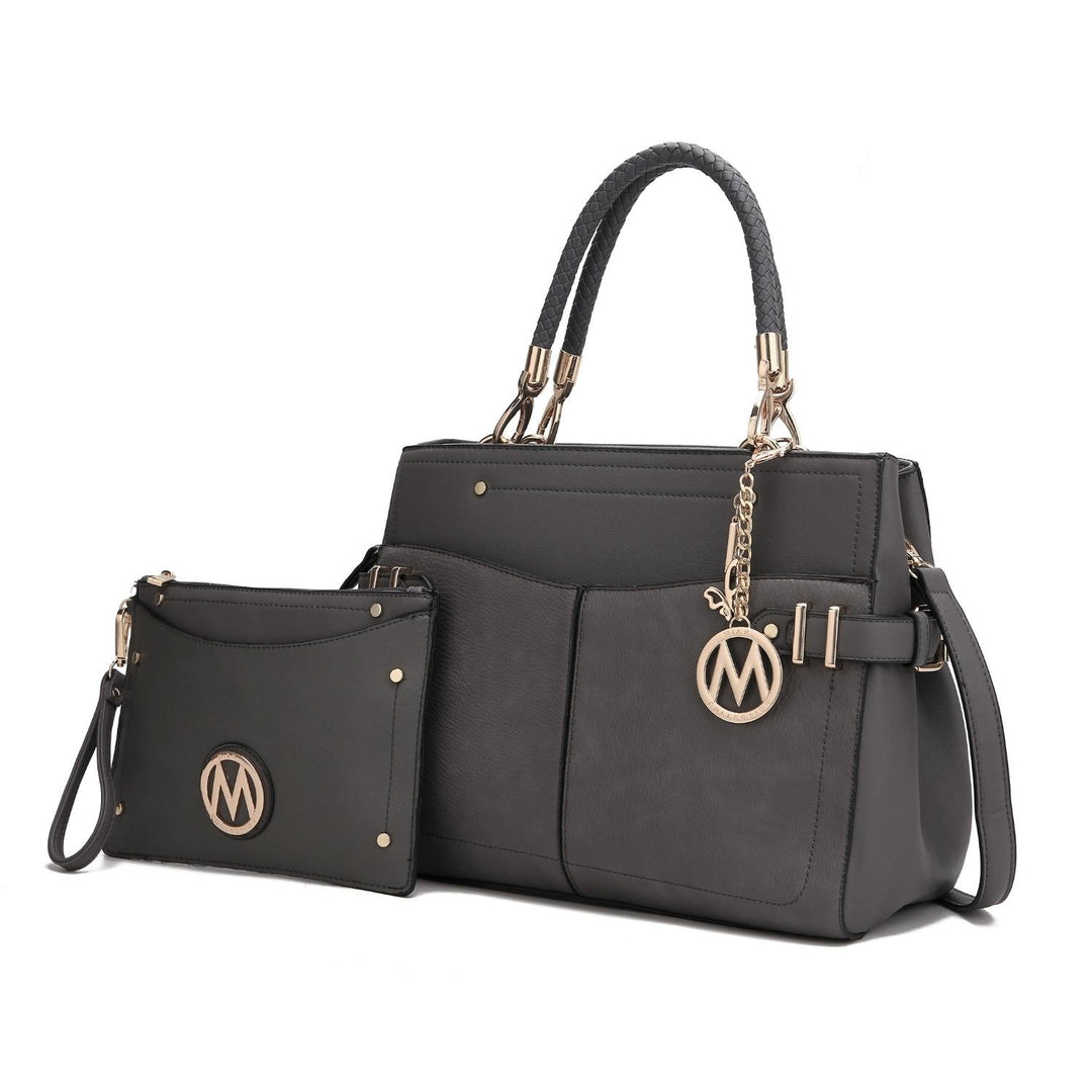 Tenna Shoulder Bag Multi-Functional Satchel Handbag and Wristlet by Mia K. Image 7