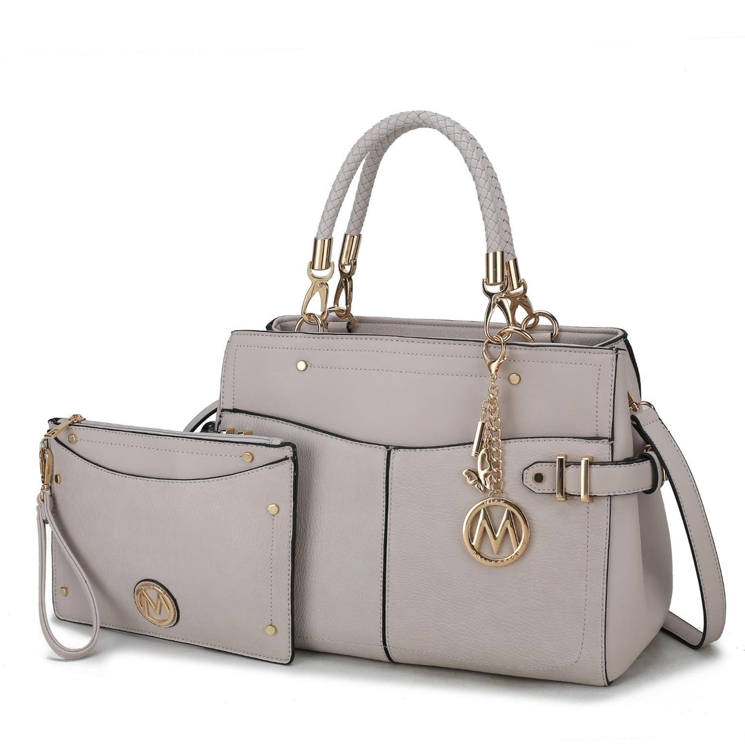 Tenna Shoulder Bag Multi-Functional Satchel Handbag and Wristlet by Mia K. Image 1