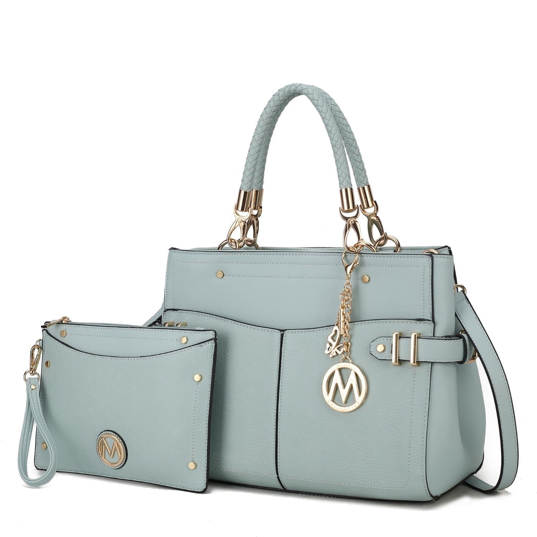 Tenna Shoulder Bag Multi-Functional Satchel Handbag and Wristlet by Mia K. Image 1