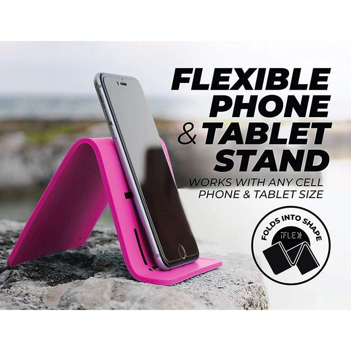 iFLEX Adjustable Purple Tablet Stand Flexible Phone Device Holder Work Video Image 4