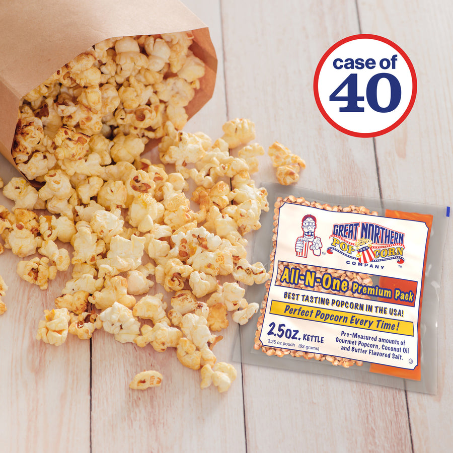 2.5oz Popcorn 40-Pack All-in-One Packs with KernelsSaltand Oil Image 1