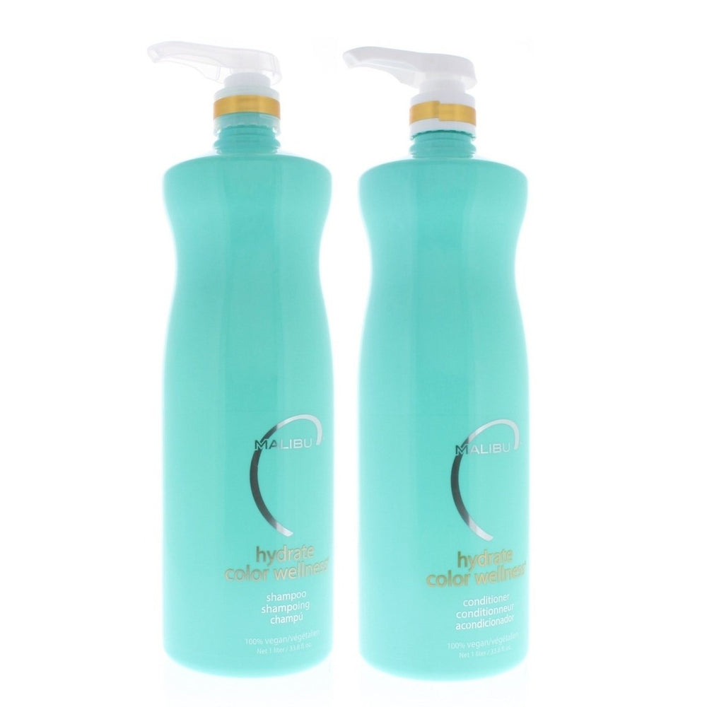 Malibu C Hydrate Color Wellness Shampoo and Conditioner 33.8oz/1 Liter Duo Image 2