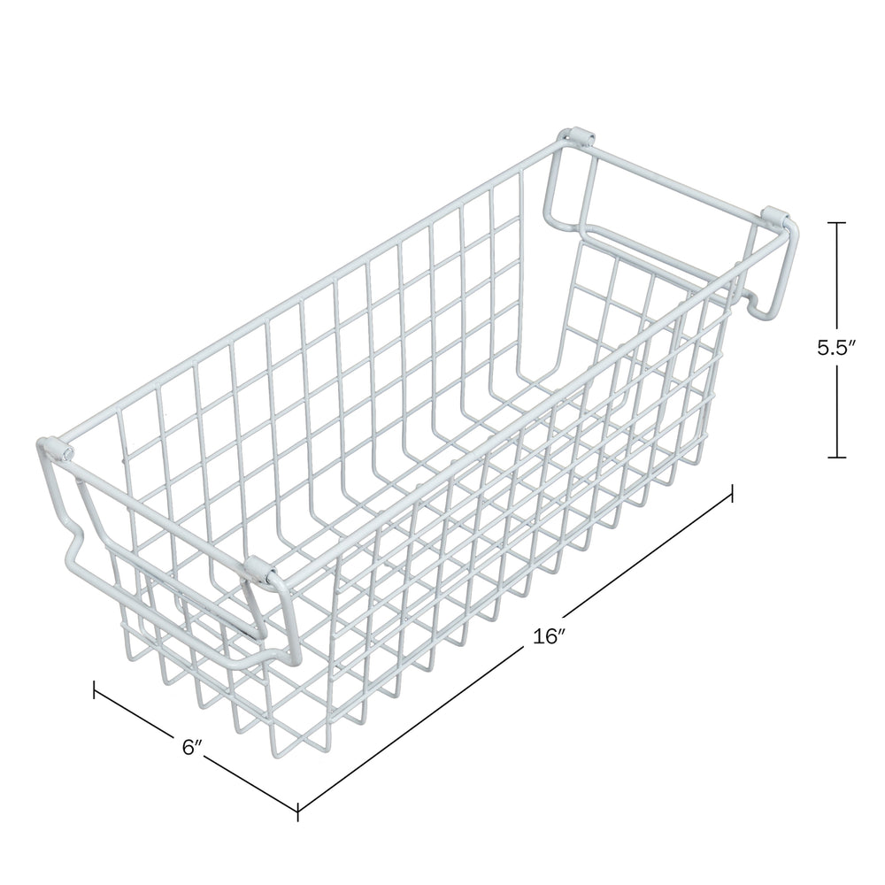 3 Storage Bins Basket Set Storage Small Medium Large Shelf OrganizersWhite Image 2