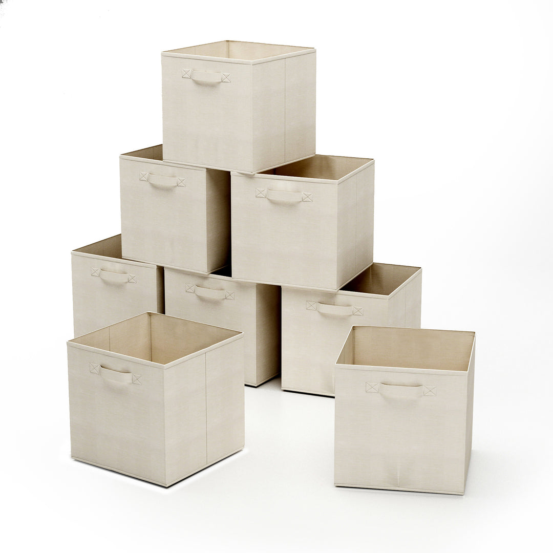 Storage Cubes 8-Piece Set of Storage Bins for Shelves Foldable Storage Cubes Image 1