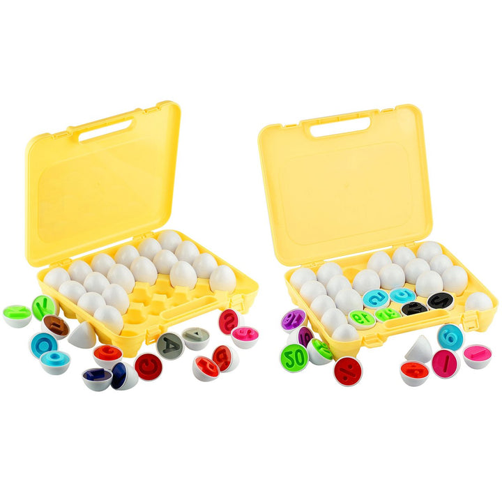 Dimple Fun Egg Matching Toy Set 52 Eggs Toddler STEM Learning Toys Color Shape Image 1