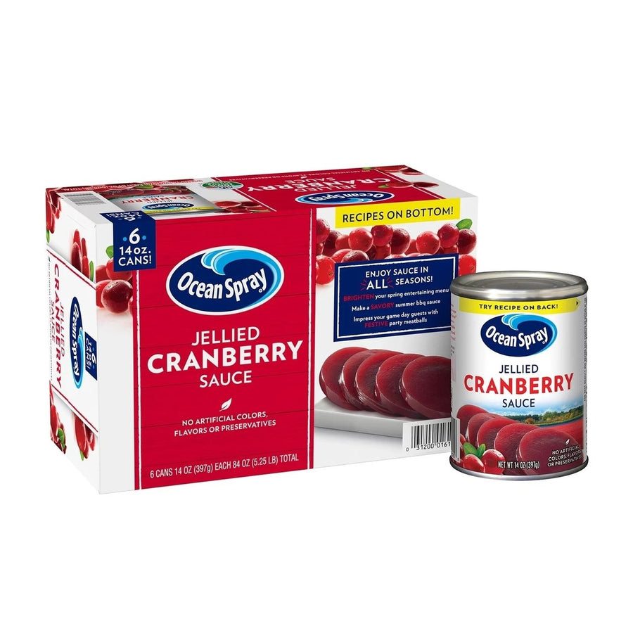 Ocean Spray Jellied Cranberry Sauce 14 Ounce (Pack of 6) Image 1