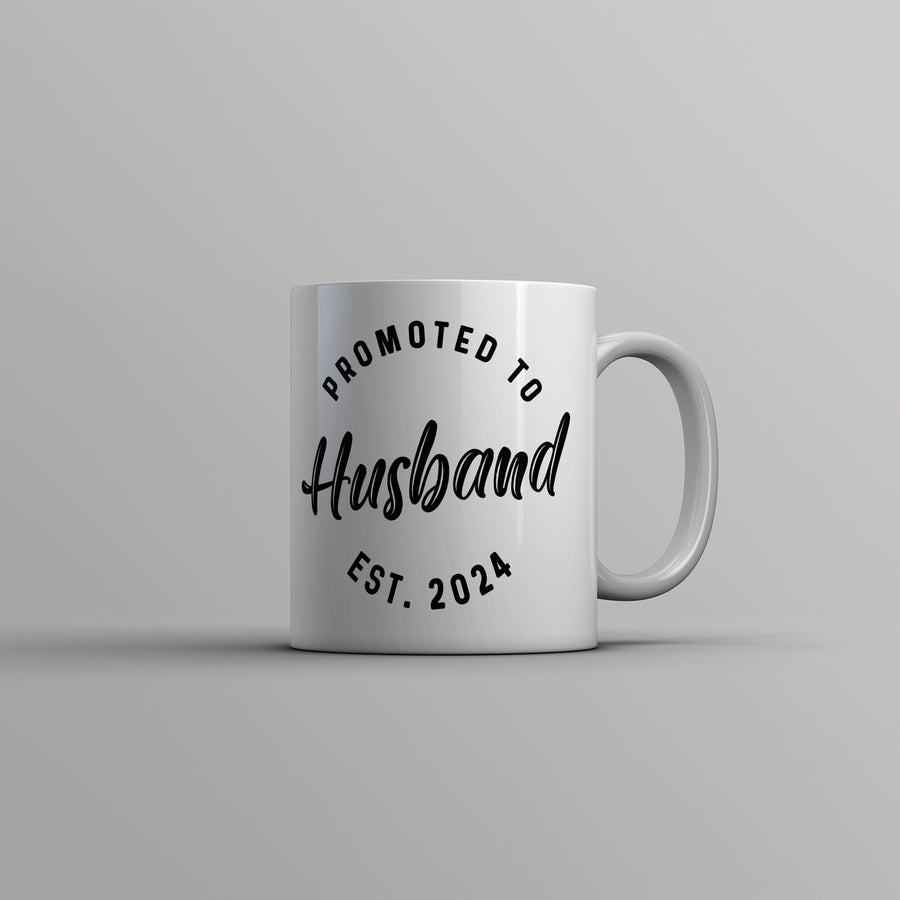 Promoted To Husband 2024 Mug Funny Family Wedding Announcement Coffee Cup-11oz Image 1