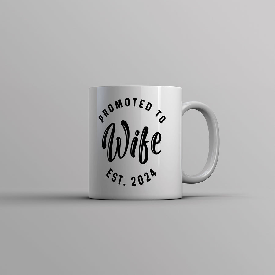 Promoted To Wife 2024 Mug Funny Family Wedding Announcement Coffee Cup-11oz Image 1