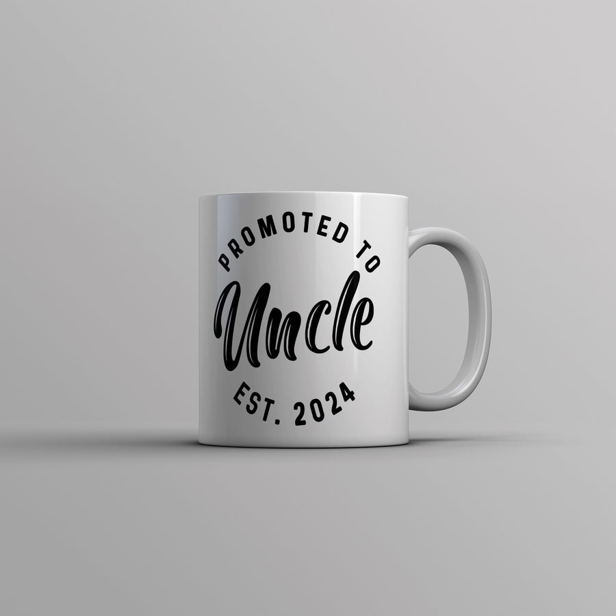 Promoted To Uncle 2024 Mug Funny Family Baby Announcement Coffee Cup-11oz Image 1