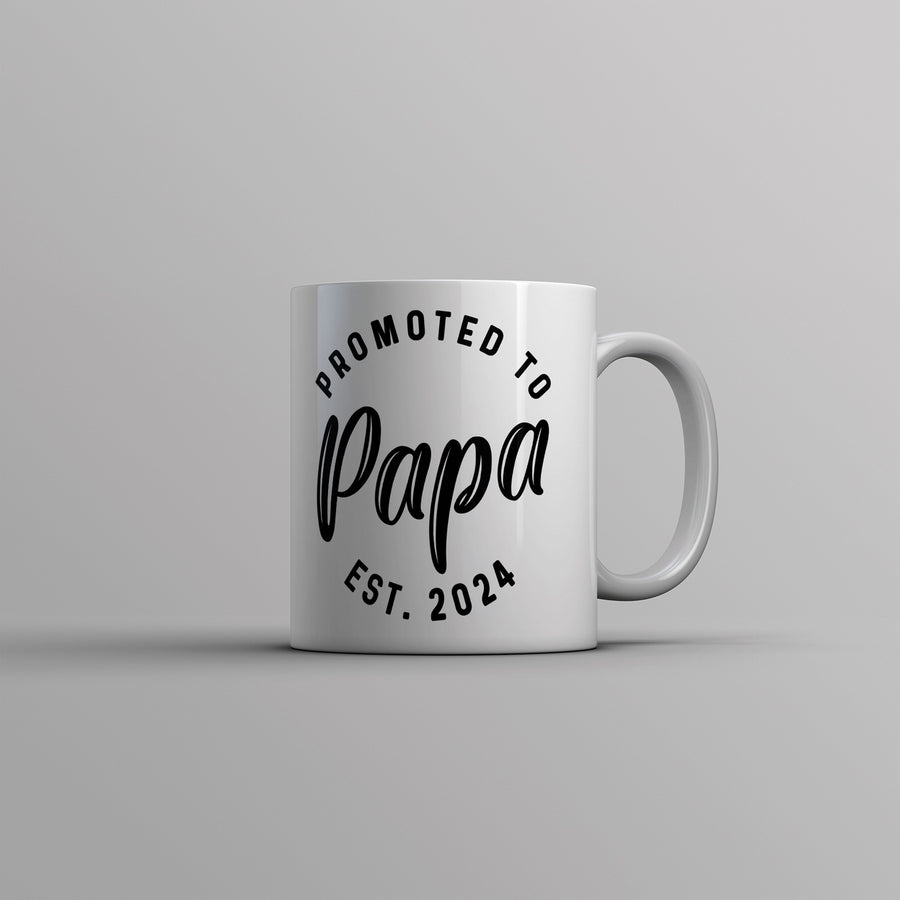 Promoted To Papa 2024 Mug Funny Baby Family Graphic Coffee Cup-11oz Image 1