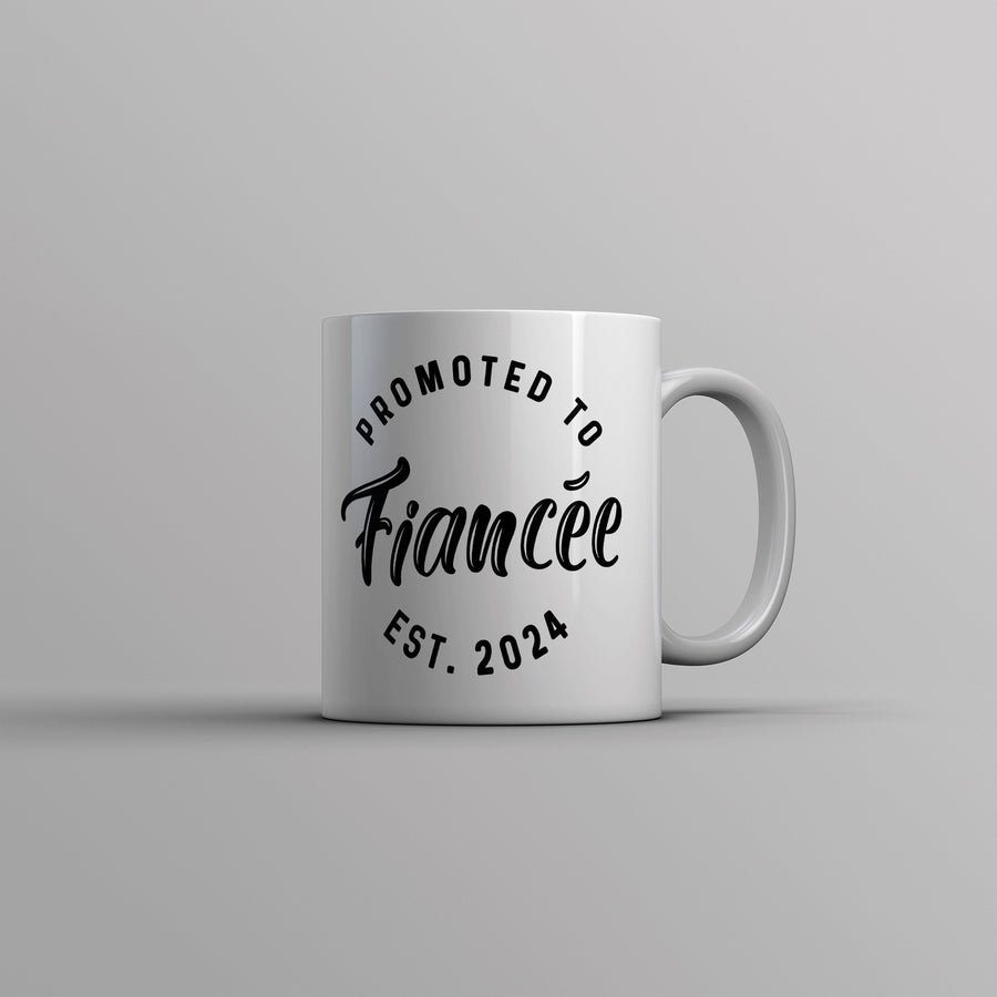 Promoted To Fiancee 2024 Mug Funny Family Wedding Announcement Coffee Cup-11oz Image 1