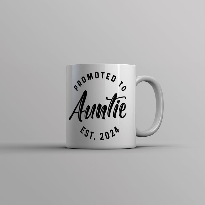 Promoted To Auntie 2024 Mug Funny Family Baby Announcement Coffee Cup Mug-11oz Image 1