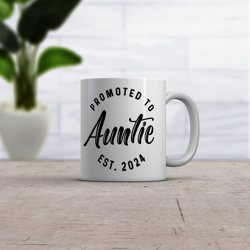 Promoted To Auntie 2024 Mug Funny Family Baby Announcement Coffee Cup Mug-11oz Image 2