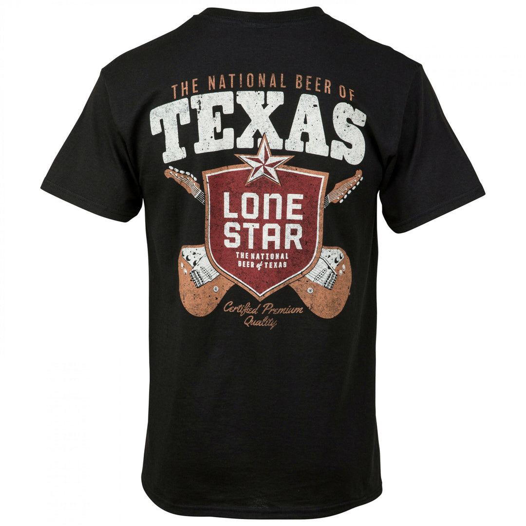 Lone Star Beer Texas Tunes Front and Back Print T-Shirt Image 3