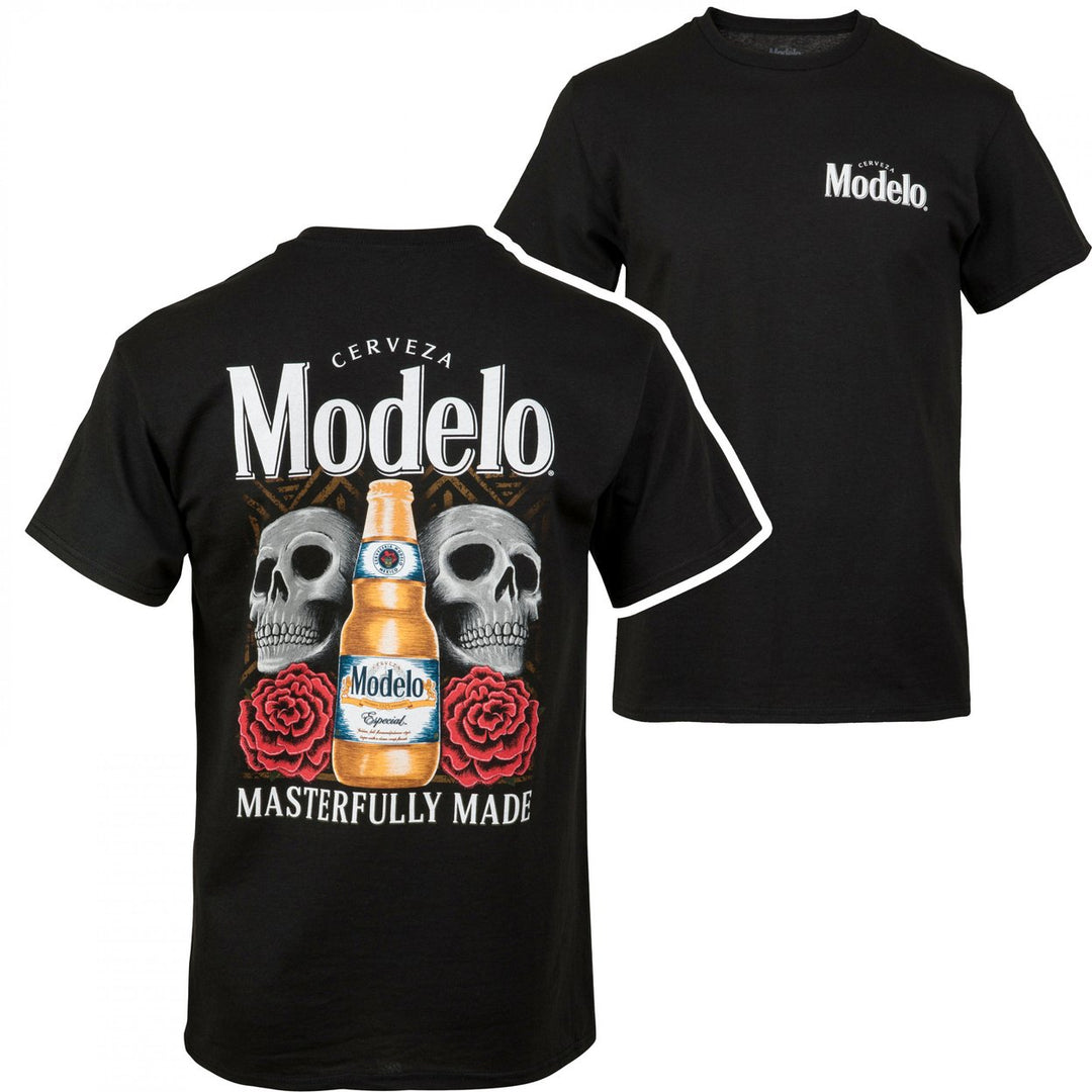 Modelo Especial Skulls and Roses Masterfully Made Front/Back T-Shirt Image 1