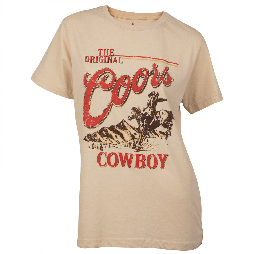 Coors The Original Cowboy Mineral Wash Womens T-Shirt Image 1