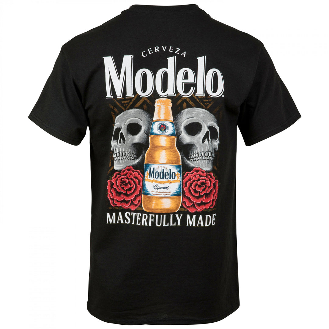 Modelo Especial Skulls and Roses Masterfully Made Front/Back T-Shirt Image 3